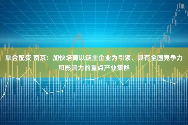 融合配资 南京：加快培育以链主企业为引领、具有全国竞争力和影响力的重点产业集群